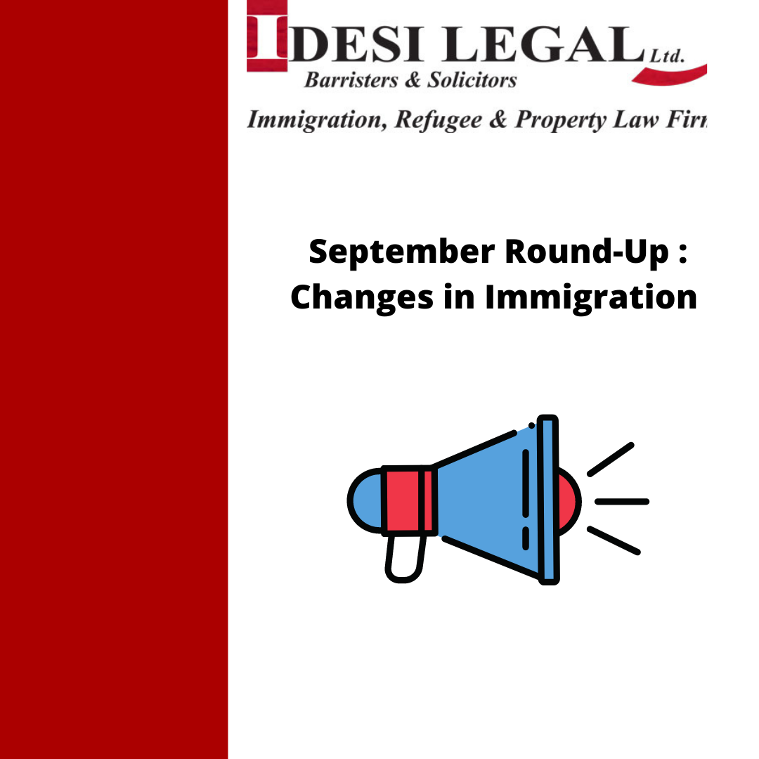 September Round-Up : Changes in Immigration