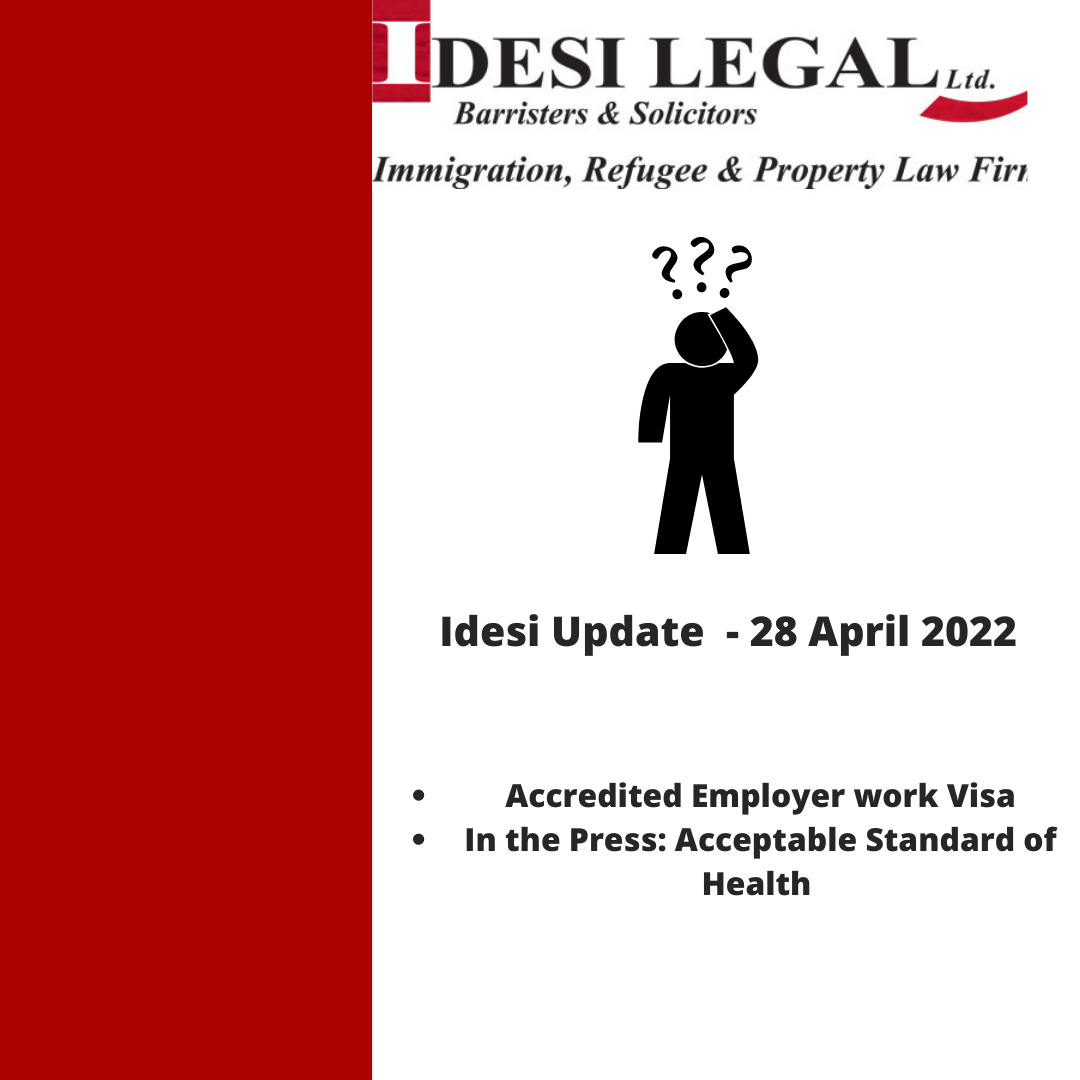 Idesi Update: Visa Extensions for Work Visa holders