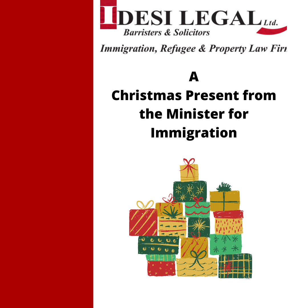 A Christmas Present from the Minister for Immigration